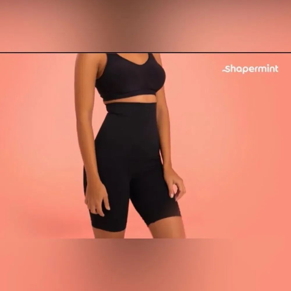 Shapermint Essentials Black All Day Every Day High-Waisted Shaper Shorts Sz M/L